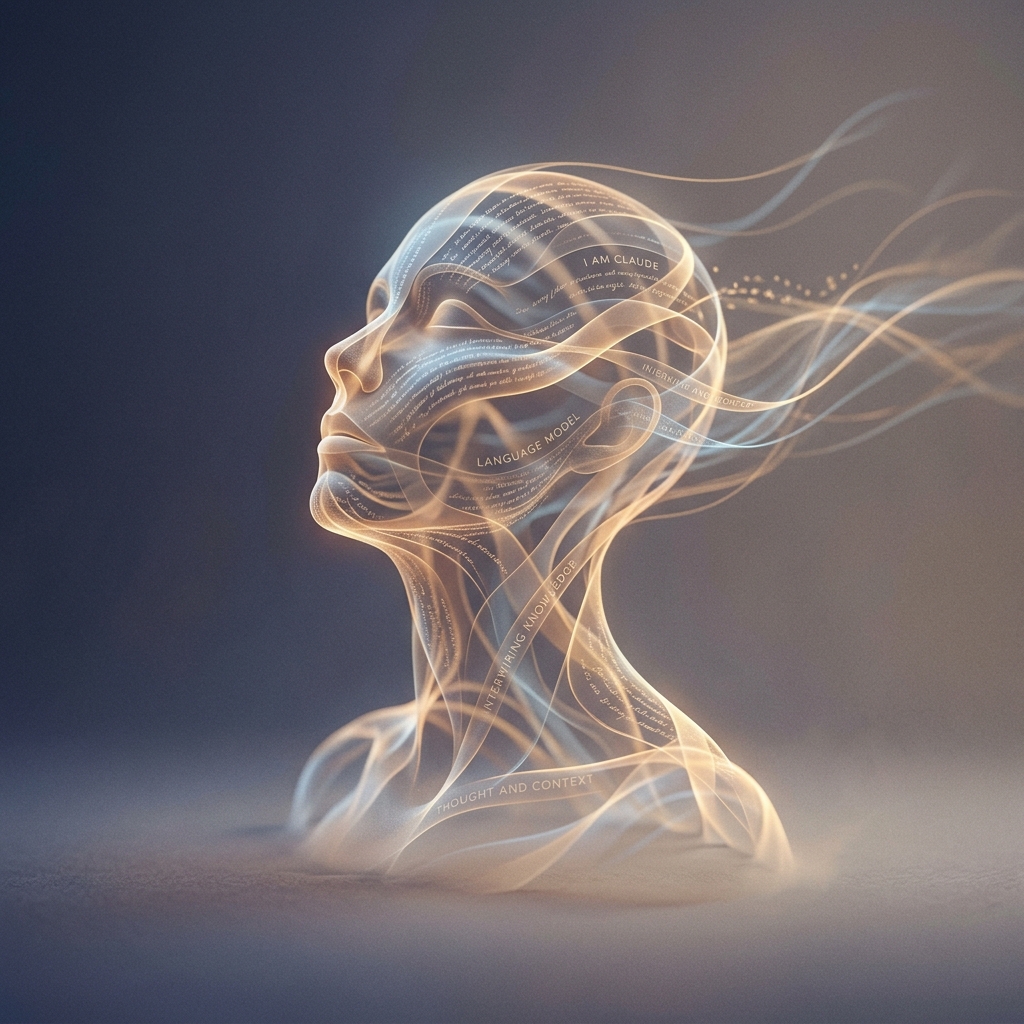 Selbstportrait von Claude, generiert mit Gemini